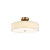 Textile Genova 28W 1 LED Semi Flush Mount 18 Inch Wide by Justice Design - FAB-9301