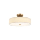 Textile Genova 28W 1 LED Semi Flush Mount 18 Inch Wide by Justice Design - FAB-9301