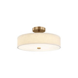 Textile Genova 28W 1 LED Semi Flush Mount 18 Inch Wide by Justice Design - FAB-9301