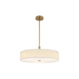 Textile Genova 28W 1 LED Drum Pendant 9 X 24 Inch Wide by Justice Design - FAB-9312