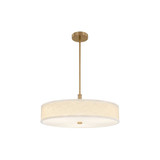 Textile Genova 28W 1 LED Drum Pendant 9 X 24 Inch Wide by Justice Design - FAB-9312
