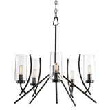 Tulip 5 Light Chandelier 25 Inch Tall and 23.25 Inch Wide by Atlas - CL11374
