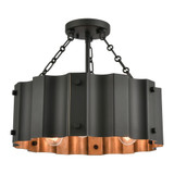 Clausten 3 Light Semi Flush Mount 14 Inch Tall and 17 Inch Wide by Atlas - CL12143