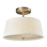 Morgan 2 Light Semi Flush Mount 11 Inch Tall and 15 Inch Wide by Atlas - CL12353