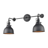 Skillet 2 Light Wall Sconce 12 Inch Tall and 26 Inch Wide by Atlas - WL11143