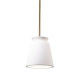Radiance 1 Light Small Rigid Stem Pendant 7.75 Inch Wide by Justice Design - CER-6425-RIGID