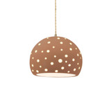 Perforated Globe 1 Light Pendant 7.75 Inch X 10 Inch Wide by Justice Design - CER-6583-TWST