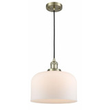Bell 1 Light Medium Cord Hung Pendant 12 Inch Length by Innovations - 201C-G7L-L