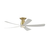 Kute5 Flush Ceiling Fan with Double Walled LK 11.52 Inch Wide by Fanimation - FPD5534-DWLK-F