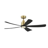 Kute5 Ceiling Fan with Double Walled Light Kit 52 Inch Wide by Fanimation - FPD5534-DWLK