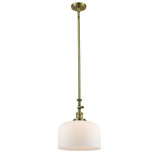 Bell 1 Light Medium Stem Hung Pendant 15 Inch Tall by Innovations - 206-G7L-L