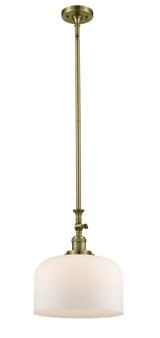 Bell 1 Light Medium Stem Hung Pendant 15 Inch Tall by Innovations - 206-G7L-L