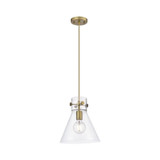 Newton Cone 1 Light Small Pendant 10 Inch Wide by Innovations - 410-1PM-G411-10
