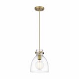 Newton Bell 1 Light Small Pendant 9.63 Inch Tall by Innovations - 410-1PS-G412-8
