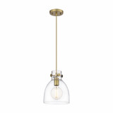 Newton Bell 1 Light Small Pendant 9.63 Inch Tall by Innovations - 410-1PS-G412-8