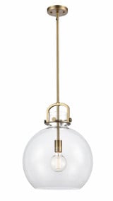 Newton Sphere 1 Light Medium Stem Pendant 14 Inch Wide by Innovations - 410-1SL-G410-14