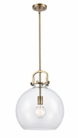 Newton Sphere 1 Light Medium Stem Pendant 14 Inch Wide by Innovations - 410-1SL-G410-14