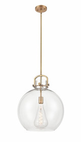 Newton Sphere 1 Light Medium Stem Pendant 16 Inch Wide by Innovations - 410-1SL-G410-16