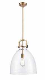 Newton Bell 1 Light Stem Pendant 18.25 Inch and 14 Inch Wide by Innovations - 410-1SL-G412-14