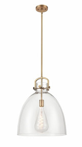 Newton Bell 1 Light Stem Pendant 19.63 Inch and 16 Inch Wide by Innovations - 410-1SL-G412-16