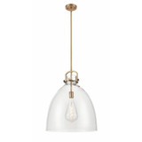 Newton Bell 1 Light Large Stem Pendant 18 Inch Wide by Innovations - 410-1SL-G412-18