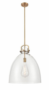 Newton Bell 1 Light Large Stem Pendant 18 Inch Wide by Innovations - 410-1SL-G412-18