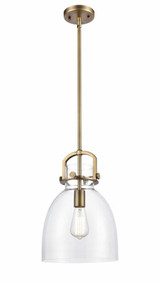 Newton Bell 1 Light Stem Mini Pendant 14.75 Inch Tall by Innovations - 410-1SM-G412-10