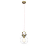 Newton Sphere 1 Light Stem Mini Pendant 11.25 Inch Tall by Innovations - 410-1SS-G410-8