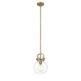 Newton Sphere 1 Light Stem Mini Pendant 11.25 Inch Tall by Innovations - 410-1SS-G410-8