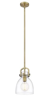 Newton Bell 1 Light Stem Mini Pendant 8 Inch Wide by Innovations - 410-1SS-G412-8
