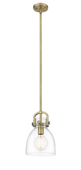 Newton Bell 1 Light Stem Mini Pendant 8 Inch Wide by Innovations - 410-1SS-G412-8