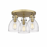 Newton Bell 3 Light 19.63 Inch Wide Flush Mount by Innovations - 410-3F-G412-7