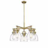 Newton Bell 5 Light Medium Chandelier by Innovations - 410-5CR-G412-7