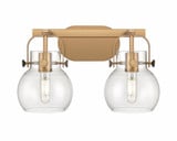 Pilaster II Sphere 2 Light Bath Vanity 17 Inch Wide by Innovations - 423-2W-G410-6