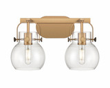 Pilaster II Sphere 2 Light Bath Vanity 17 Inch Wide by Innovations - 423-2W-G410-6