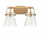 Pilaster II Cone 2 Light Bath Vanity 17 Inch Wide by Innovations - 423-2W-G411-6
