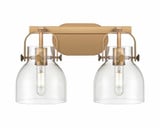 Pilaster II Bell 2 Light Bath Vanity 17 Inch Wide by Innovations - 423-2W-G412-6