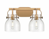 Pilaster II Bell 2 Light Bath Vanity 17 Inch Wide by Innovations - 423-2W-G412-6