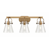 Pilaster II Cone 3 Light Bath Vanity 26.5 Inch Wide by Innovations - 423-3W-G411-6