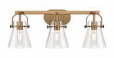 Pilaster II Cone 3 Light Bath Vanity 26.5 Inch Wide by Innovations - 423-3W-G411-6