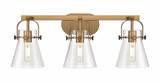 Pilaster II Cone 3 Light Bath Vanity 26.5 Inch Wide by Innovations - 423-3W-G411-6