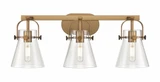 Pilaster II Cone 3 Light Bath Vanity 26.5 Inch Wide by Innovations - 423-3W-G411-6