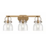 Pilaster II Bell 3 Light Bath Vanity 26.5 Inch Wide by Innovations - 423-3W-G412-6