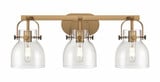Pilaster II Bell 3 Light Bath Vanity 26.5 Inch Wide by Innovations - 423-3W-G412-6