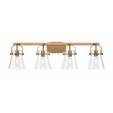 Pilaster II Cone 4 Light Bath Vanity 36.5 Inch Wide by Innovations - 423-4W-G411-6