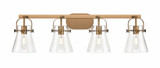 Pilaster II Cone 4 Light Bath Vanity 36.5 Inch Wide by Innovations - 423-4W-G411-6