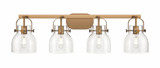 Pilaster II Bell 4 Light Bath Vanity 36.5 Inch Wide by Innovations - 423-4W-G412-6