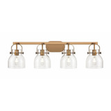 Pilaster II Bell 4 Light Bath Vanity 36.5 Inch Wide by Innovations - 423-4W-G412-6