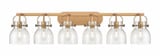 Pilaster II Bell 6 Light Bath Vanity 45.5 Inch Wide by Innovations - 423-6W-G412-6