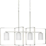 League 4 Light Modern Farmhouse Linear Chandelier by Progress - P400287